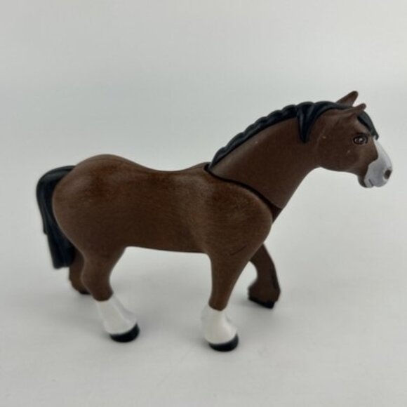 Playmobil Brown Horse Black Mane Figure for Western Ranch 2018 - Picture 2 of 6